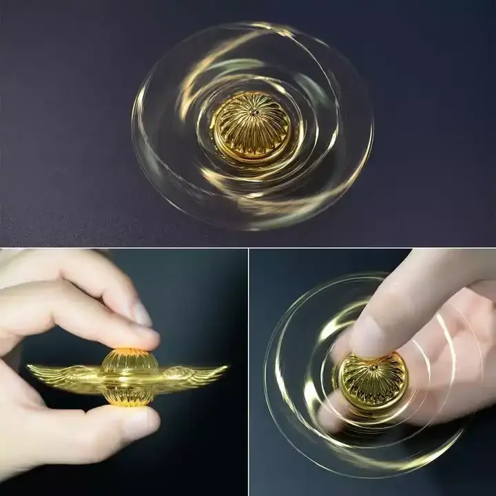 Hot Selling alloy Golden Gyro Ball anxiety Relief anti-stress toys metal fidget toy spinner for Adults Children