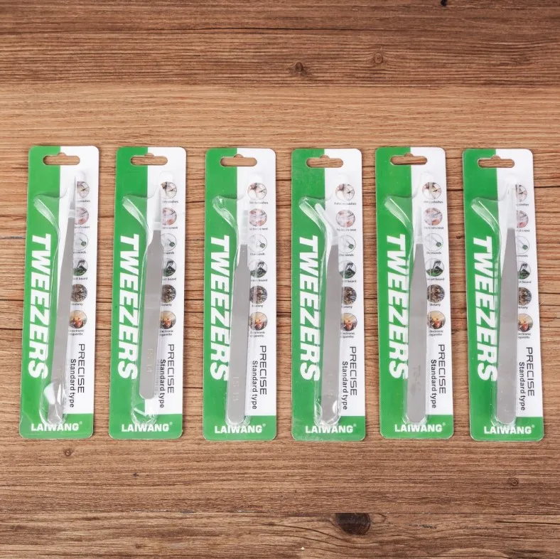 12cm Anti static Tweezer Stainless Steel tweezers Tip Flat head Elbow Round head Wide flat head