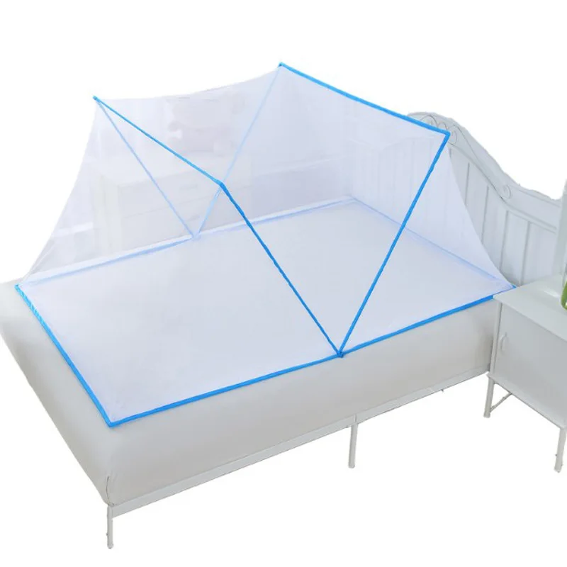 China Supplier High Quality Folding Mosquito Net Adults Foldable Mosquito Netting Round Top Fabric Mesh for Double Bed Net