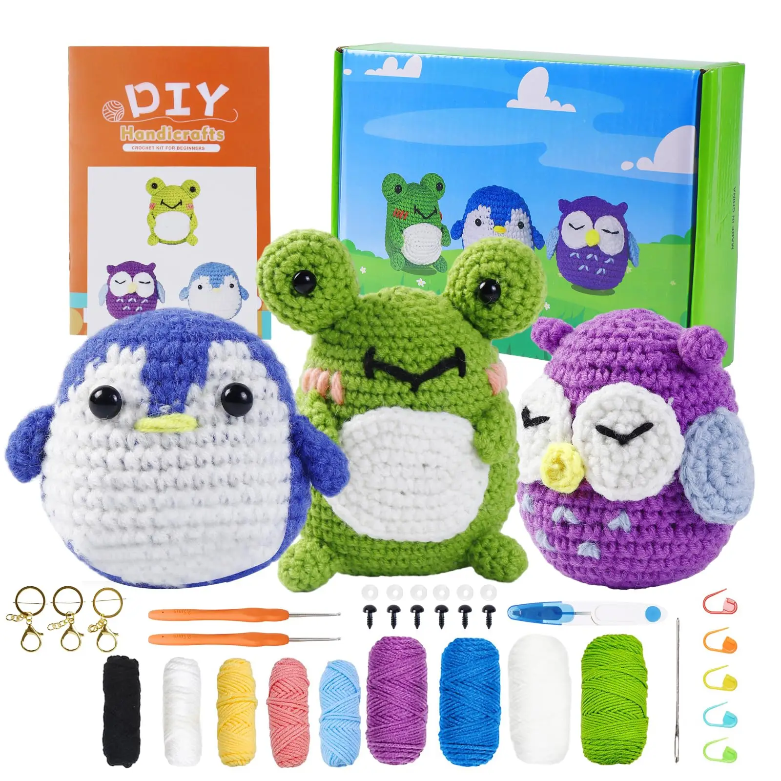 Crochet Kit for Beginners Crochet Animal Kit with Step-by-Step Video Tutorials, Beginner Crochet Ki