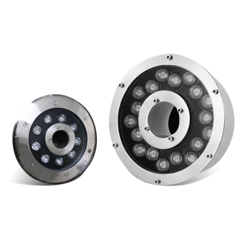 Уличный фонтан с подсветкой, 3 в 1, 4 кабеля, RGB, 12 В, 24 В, водонепроницаемость IP68, 6 Вт, 12 Вт, 18 Вт