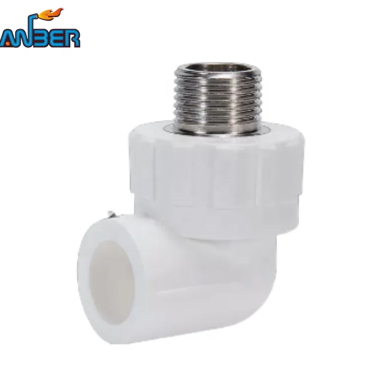 2023 ppr male elbow direct outer thread straight through hot melt water pipe fittings