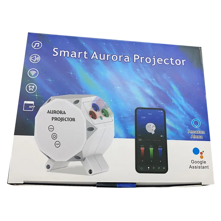 Upgrade Smart WIFI Galaxies Projector Tuya APP Control Starry Sky Projector Aurora Lamp BT Star Ambient Rhythm Night Light