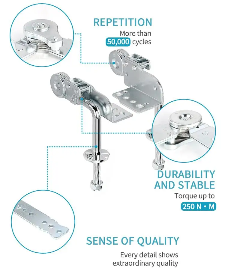 Jinpai 90-180 Degrees 6 Gears Adjustable Sofa Headrest Hinges Custom Reclining Sofa Headrest Mechanism Hinge