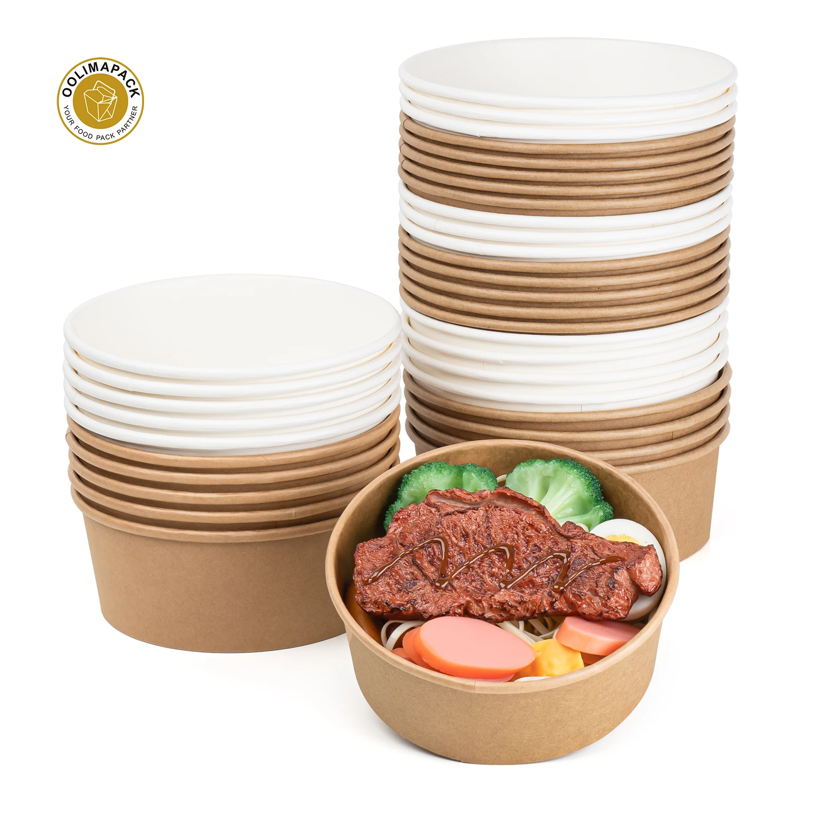 OOLIMAPACK Custom Printed Logo Soup Bowls Container Disposable Poke Bowl