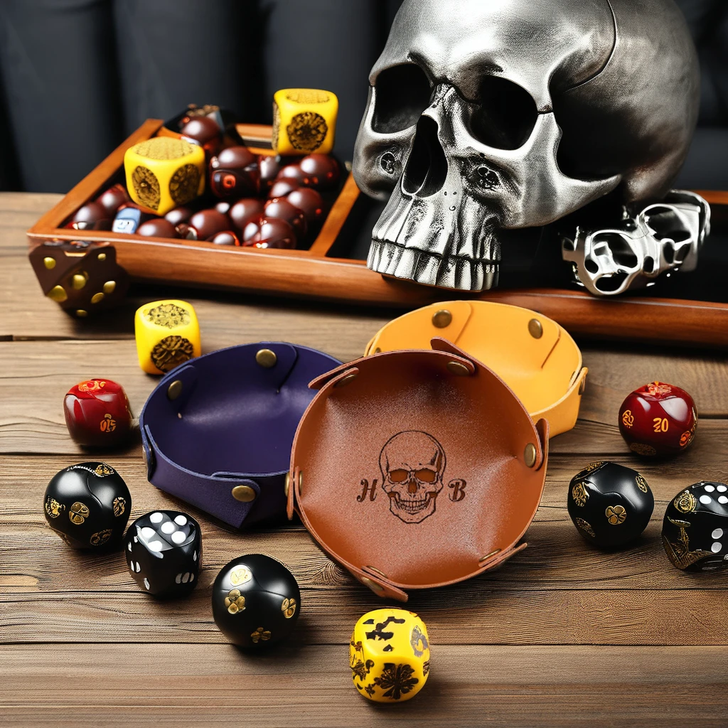 Personalized Leather Dice Tray Gift Dnd Game Lover Tray Table Board Games Engraved Leather Gaming Tray