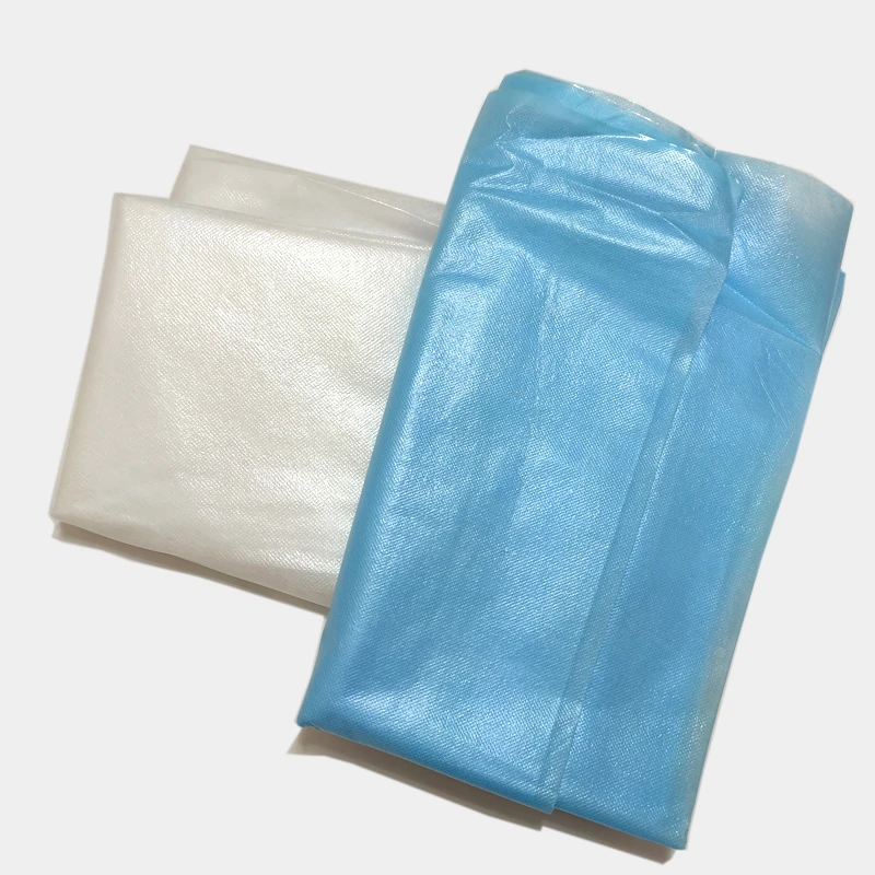 Waterproof PE PP laminated non woven fabric for protective gown apron