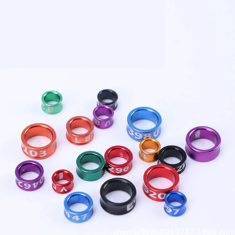 2023 China Customize Numbered Name Birds Foot Leg Bands Aluminum Pigeon Ring For Pigeon Racing Homing