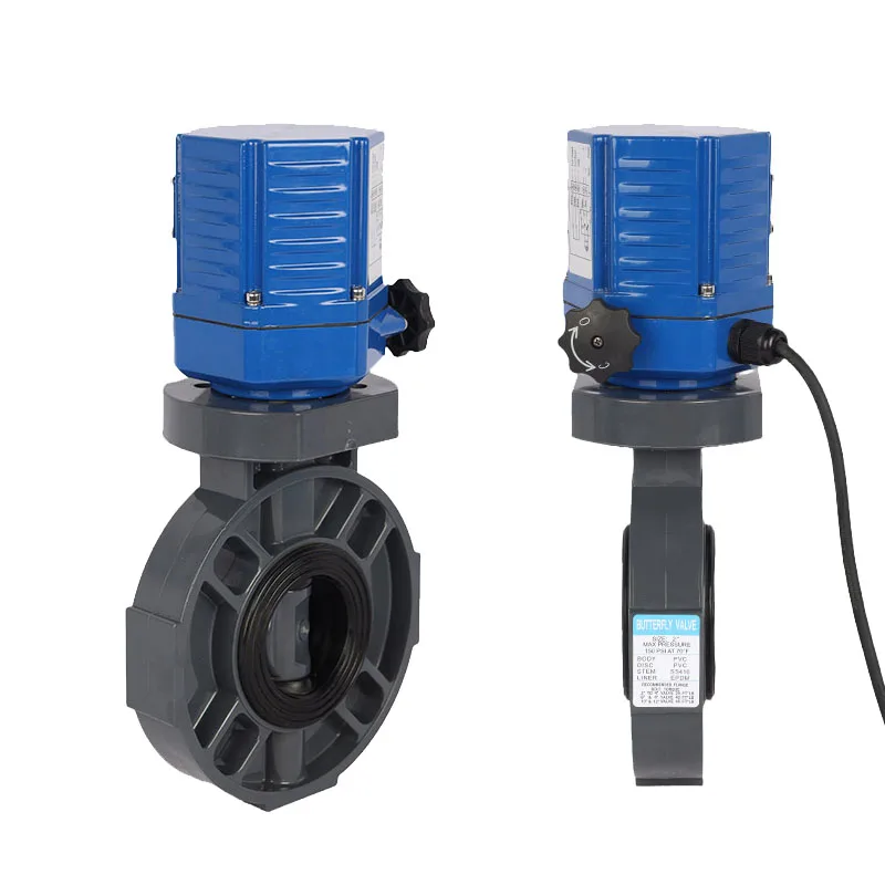 24V DC Low Torque Quarter Turn Electric Motorized  Butterfly Valve Actuator Price