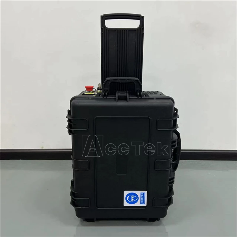 AccTek Made 100w Small Laser Cleaner Trolley Case Design JPT Precise handheld Laser cleaning machines for sale