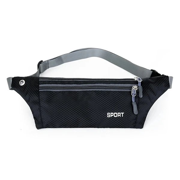 Sport BumBag, Large Capacity Fanny Pack with Adjustable Strap Waterproof and Lightweight Waist Pack with Headphone