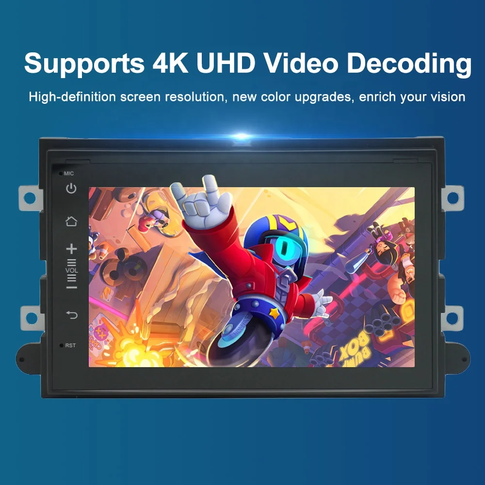 Jmance 7 inch Screen Ram 2GB Rom 32/64GB Wireless Carplay Android Auto 2 Din Car Radio For Ford F150 Explorer Expedition Mustang