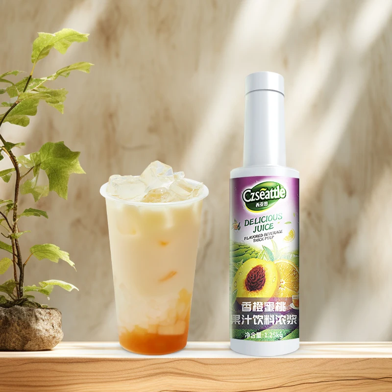 High quality Czseattle Orange and Peach fruit juice drink & beverage fruit juice syrup concentrate for bubble tea shop