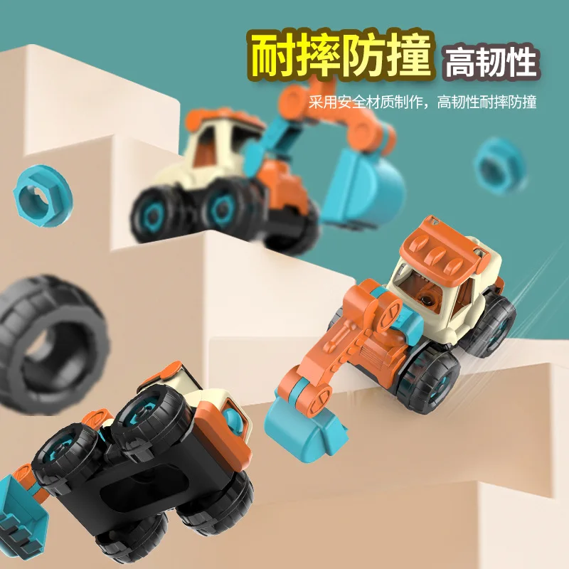 Children Toys Car Mini Excavator Cart Lorry Toy Construction Excavator Tractor Dump Tow Truck Bulldozer Models for Kids Boys