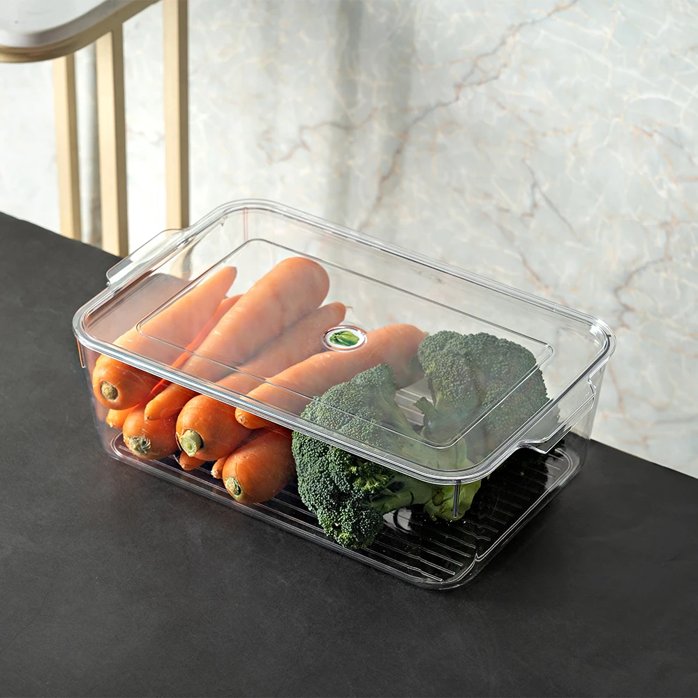 Кухонный прозрачный пластиковый контейнер для хранения продуктов