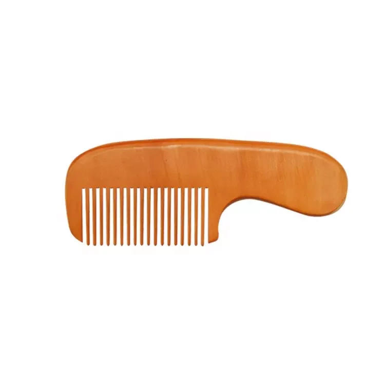 Classical pocket size pear wooden comb hair beard wooden hair comb with handle