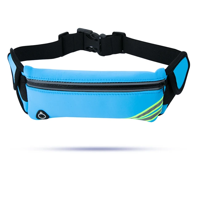Free Sample Wholesale 2020 Colorful Custom Waterproof Running Waist Bag Belt Bag Reflective Running Belt
