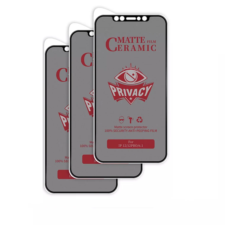Anti shatter Cell Phone Nano Ceramic Film Matte anti spy Screen Protector For Iphone13 13pro max