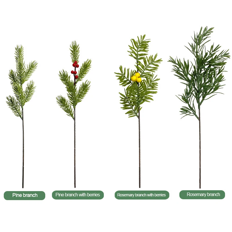 Christmas Pine Branch Artificial Christmas Green Branches Embellishing Home Garden Decoration Evergreen Pine Tree Branches