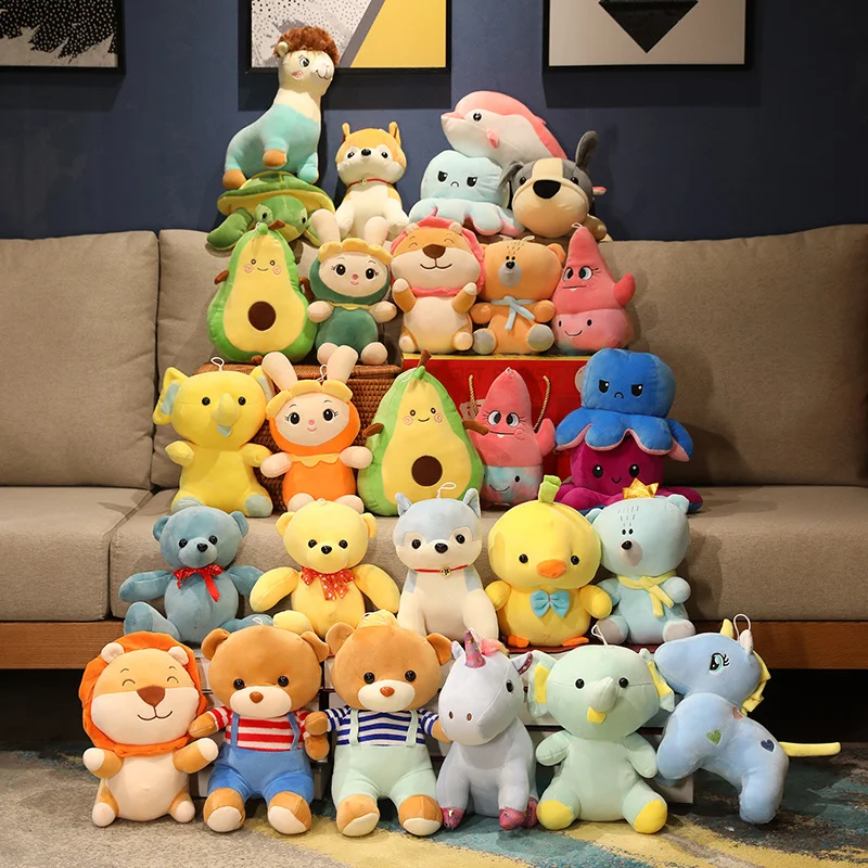 Carnival/plush Toy Claw Crane Machine Plush Toys Miniature For 7 Inch Cheap price good quality Spandex with Ultra Soft Cotton