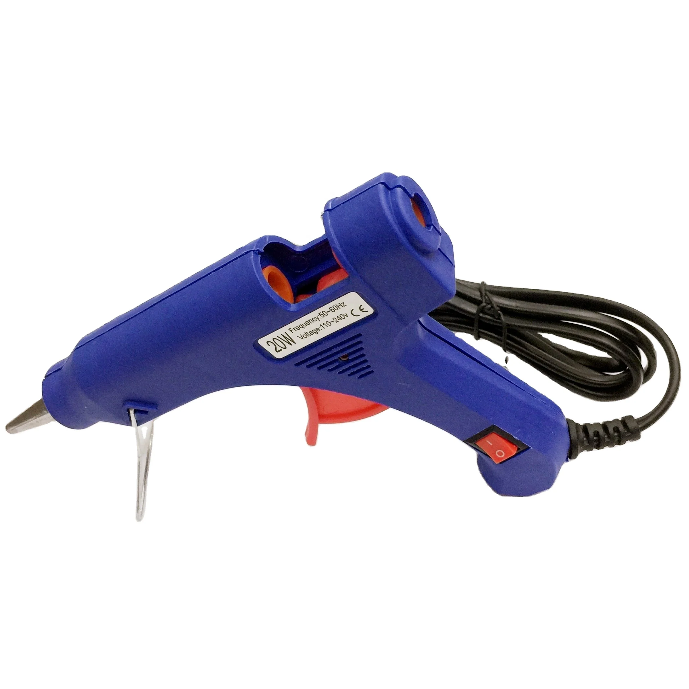 India hot sale DIY use 20w corded hot melt glue machine good quality factory use small size hotmelt glue gun with switch