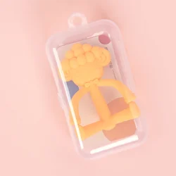 New Product BPA Free Sensory Teething Chewing Girl Sheep Shapes Food Grade Silicone Baby Teether Toys