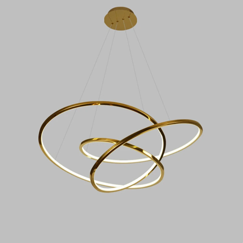 D7219  High quality Stainless steel round ceiling lamp chandelier pendant lighting simply minimalist for dinning living room