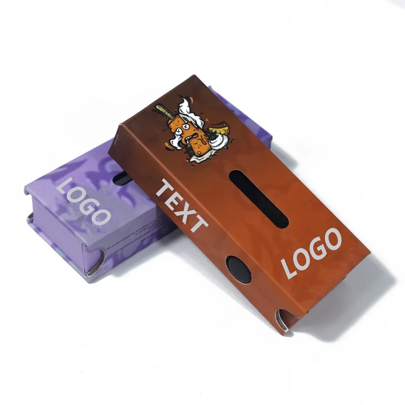 Sliding child proof box 2g disposable cart box packaging custom empty cartridge packing
