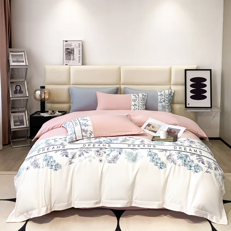 New Designs Bedsheet Sets Washing cotton High quality Duvet cover bedsheet set Printed embroidery Bedding Set Factory Price
