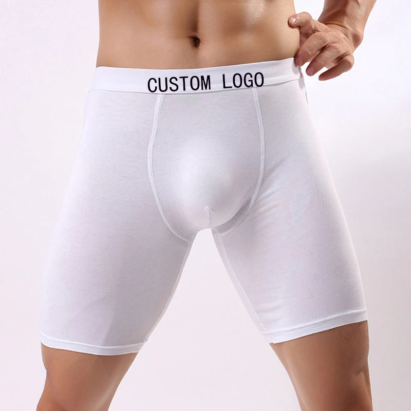 Custom Sublimation Comfortable Cotton Men Underwear Tight Boxer Brief for Men Solid Color Breathable Mens Boxer Underwear Thongs