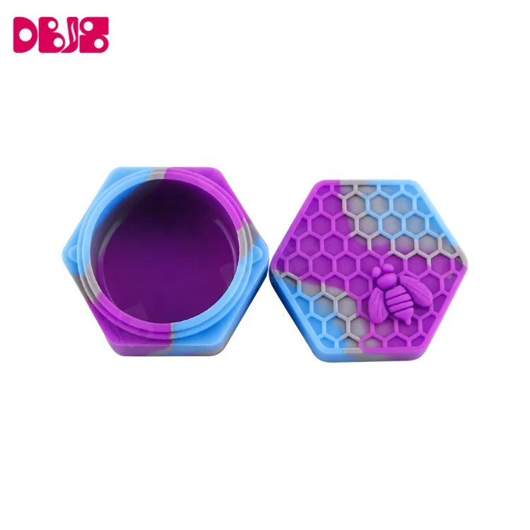 
Portable weed dry herb Storage box silicone jars dabs wax container for free sample 