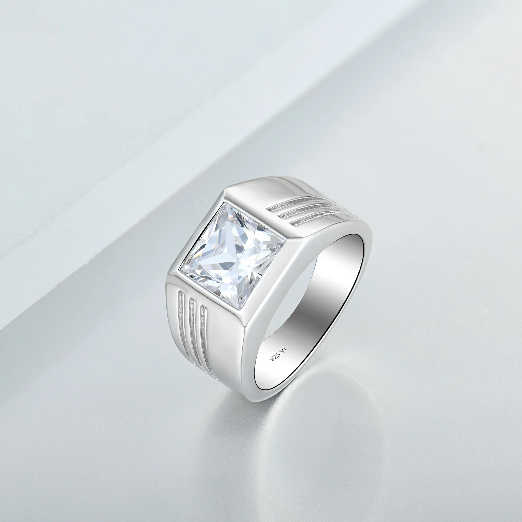 925 Ring Designs Mens Rings Moissanite Sterling Silver Hot Products Italian Custom Man for Men CLASSIC Gold Engagement Ring 2pcs
