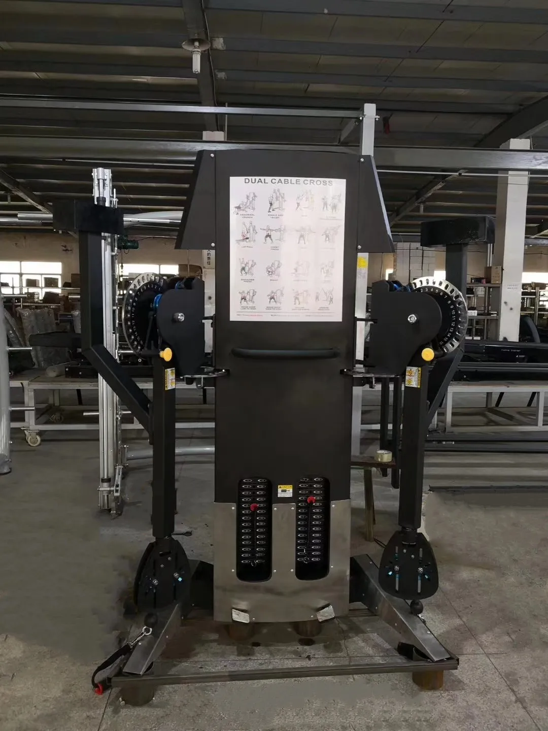 Muscle Training Fitness Equipment Dual Cable Crossover For Gym