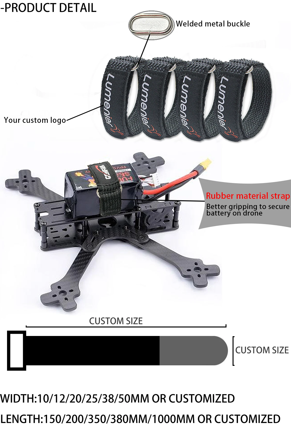 2019 г., лидер продаж с фабрики, резиновый нескользящий ремешок для аккумулятора