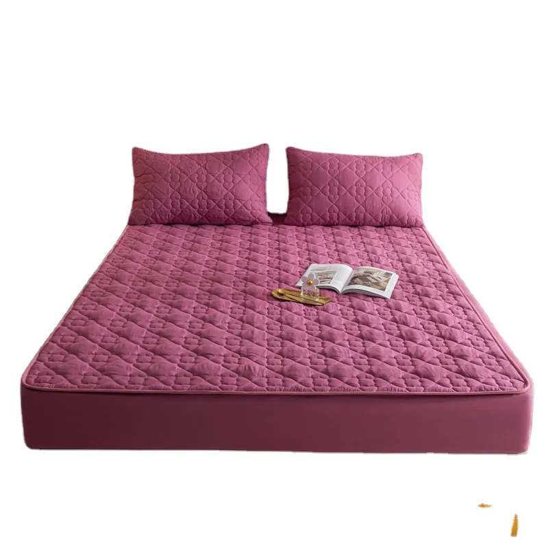 Stock  Deep Pocket Fitted Mattress Cover Queen Sized Sheets for Bed Super King  Linen Fitted Mattress Protector