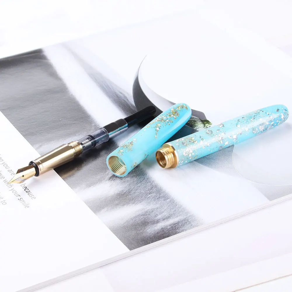Wooden Fountain Pen Kits Silicone Molds DIY Crystal Glittering Epoxy Glue UV Resin Mold Casting Tools Cylinder Fountain Pen