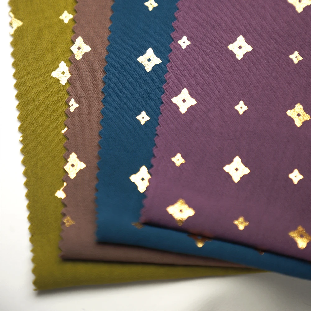 100% Microfiber Polyester Fabric 180D*180D Star pattern CEY Woven Fabric For Garment