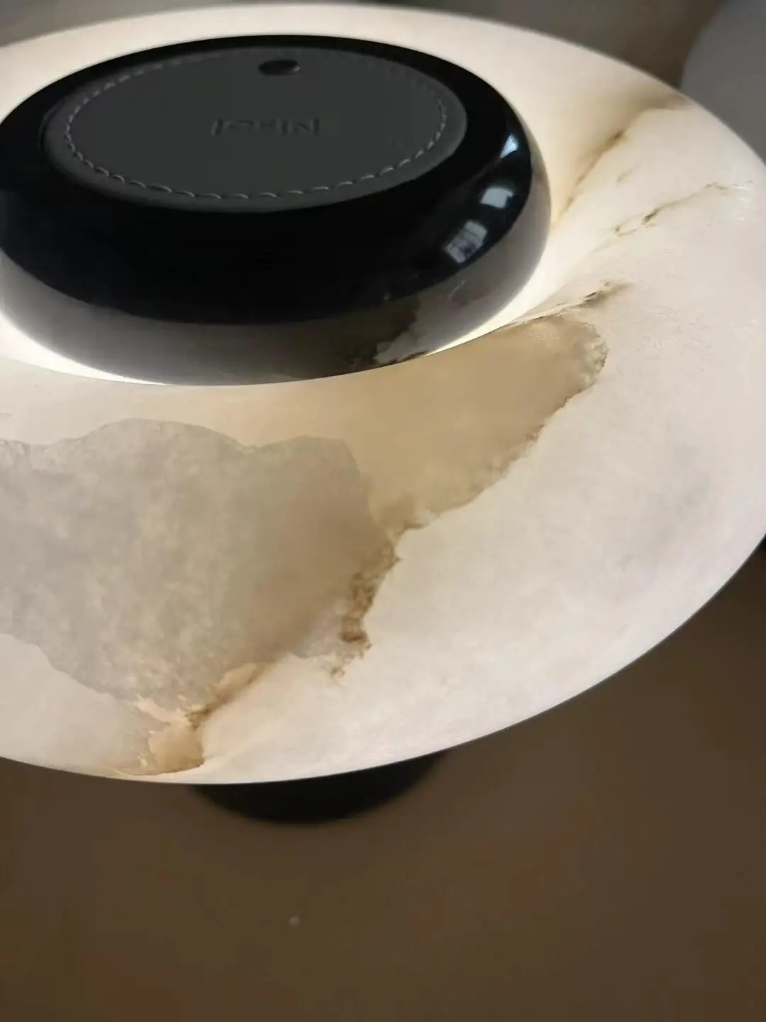 HZX Modern Luxury LED Light Chandelier Imported Iron Marble with Natural Alabaster for Bedroom or Hotel Decor Home Decoration