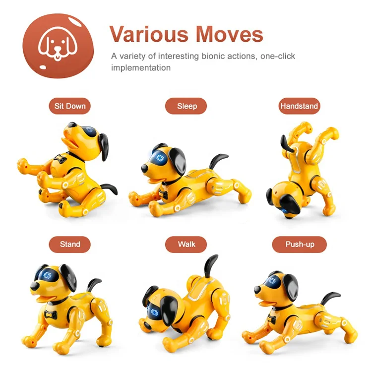 Hot Selling Infrared Smart Remote Control Robot Dog Electric Walking Stunt Dance Performance Smart Dog Robot Toy