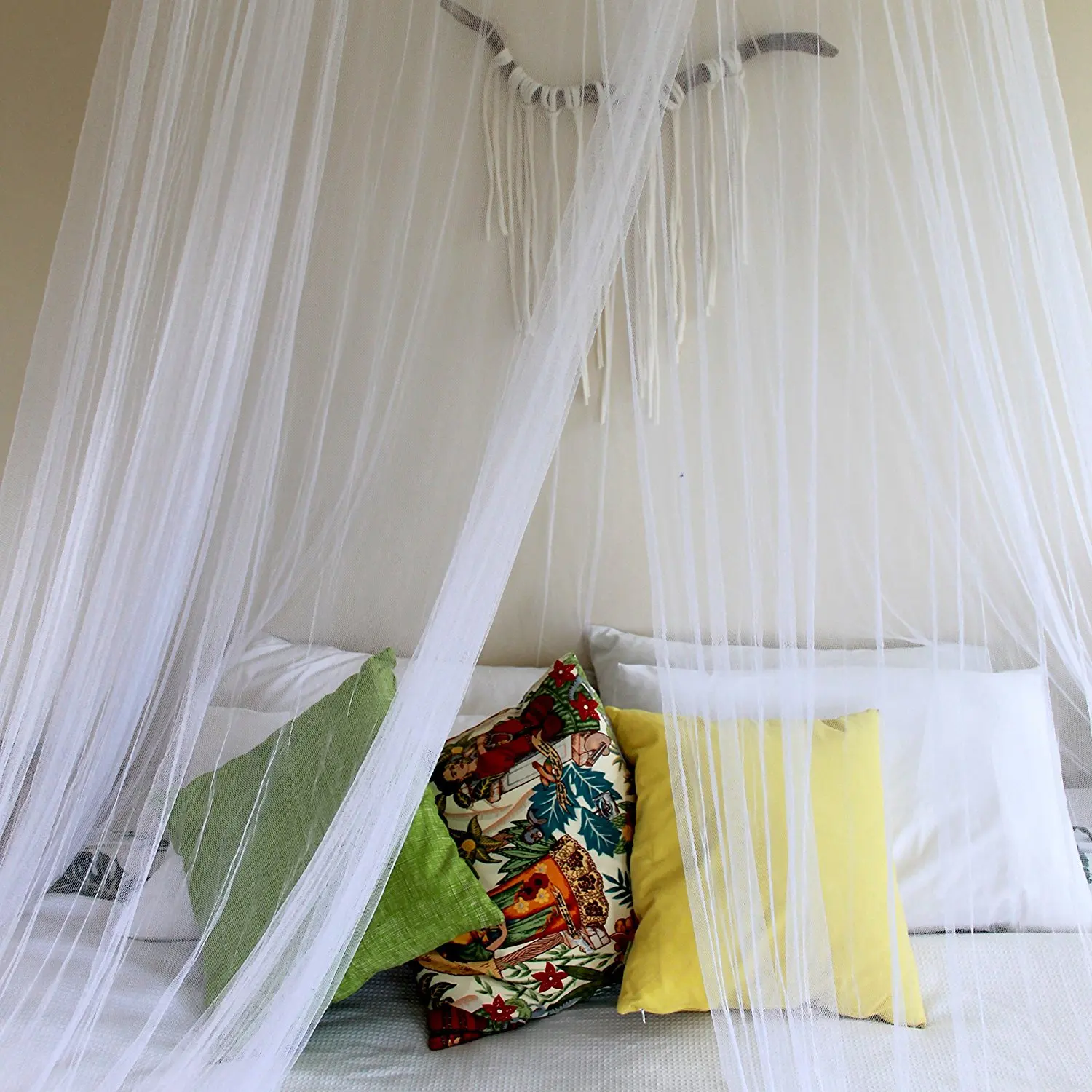 applique mosquito net canopy for queen bed