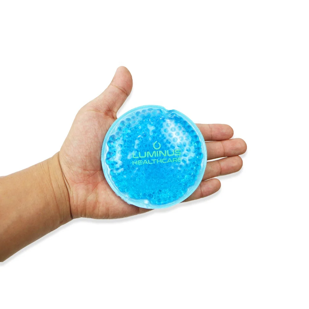 round shaped reusable hot and cold gel beads ice pack