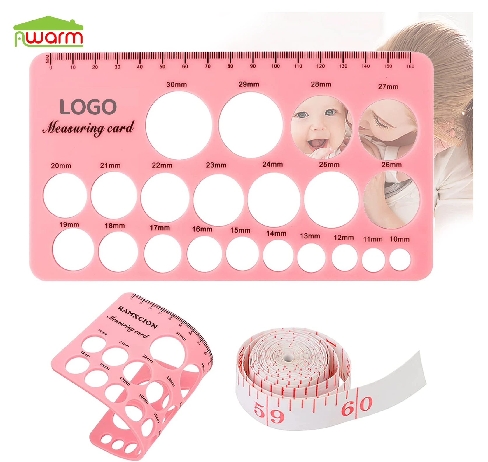 Amazon de superventas Collapsible Bendable Silicone Measure Nipple SizeTools sin BPA Silicon Nipple Ruler Measurements