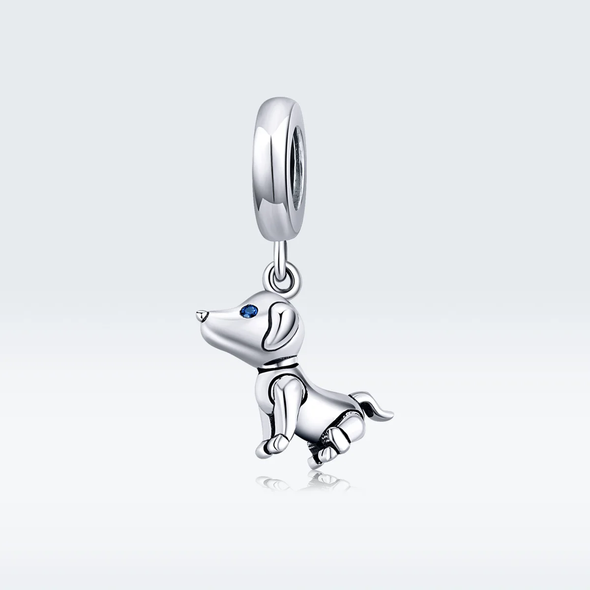Personality robot dog diy silver bead necklace pendant pendant s925 sterling silver SCC1468