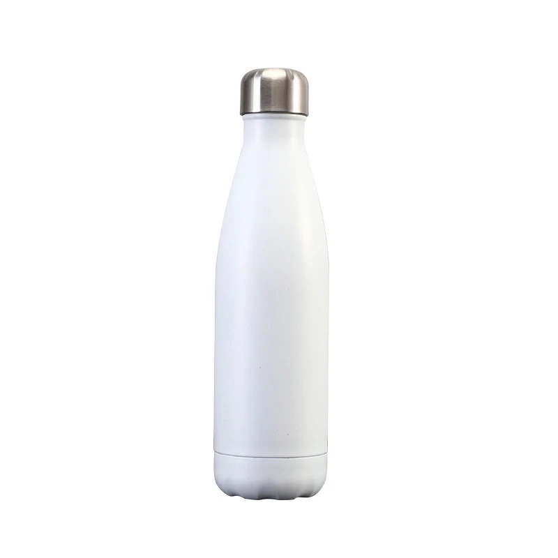 Customized Logo 500ml Double Wall Vacuum Water Bottle 17oz Bpa Free Stainless Steel Insulated Cola Shaped Bottles For Gym Sports