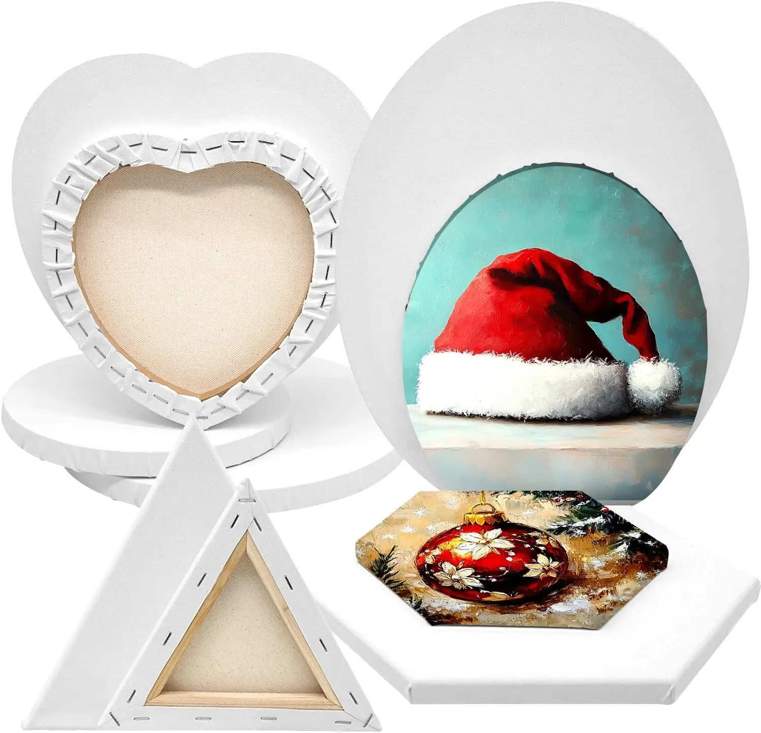 Egg Shaped Canvases Painting Primed White Blank Artist Canvas Multi shape of stretched canvas painting for hand art paint