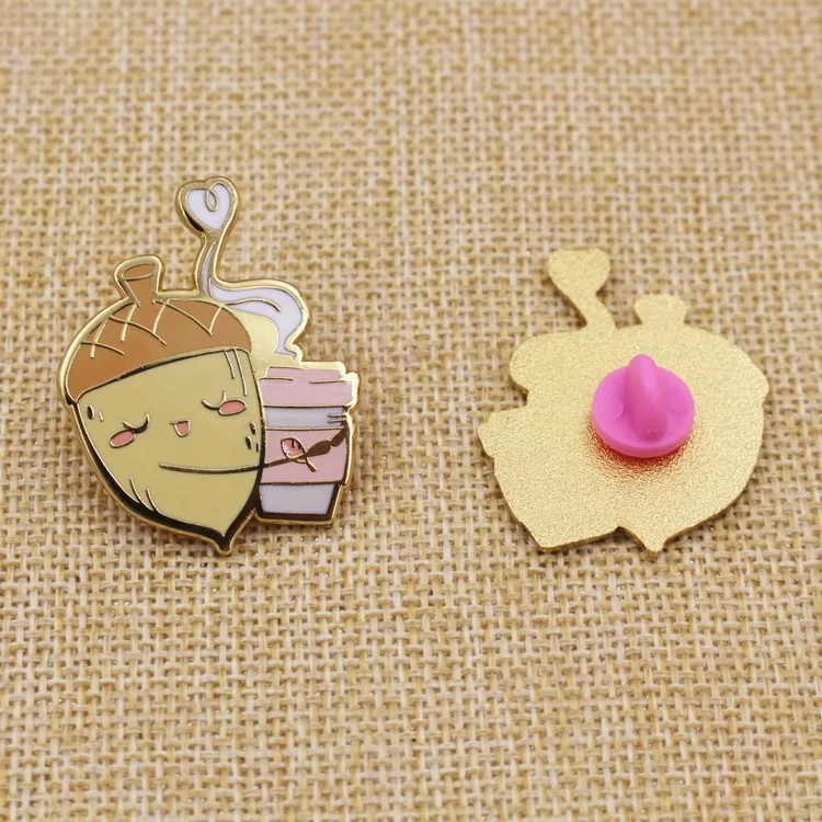 Customized design metal pin fashion brooch with glitter