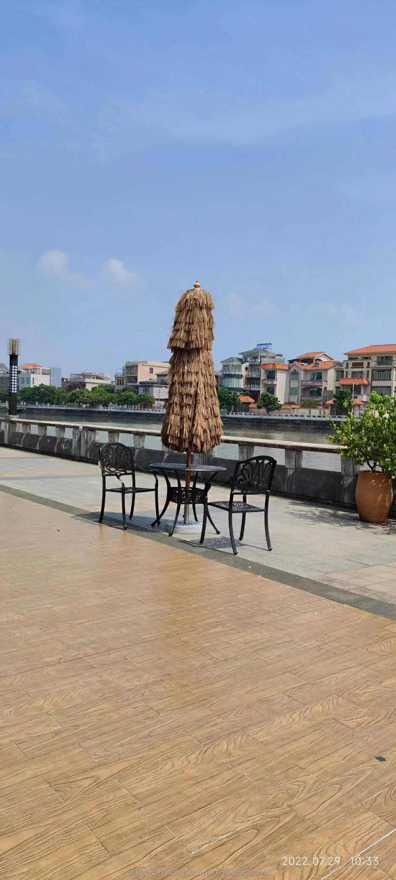 thatch beach umbrella straw grass furniture parasol grass beach seagrass synthetic tiki thatch roof patio bar umbrella 2023