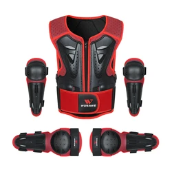 WOSAWE Kids Body Armor Motorcycle Knee Elbow Pads Protector Cycling Armor Vest Snowboard Skateboard Ski