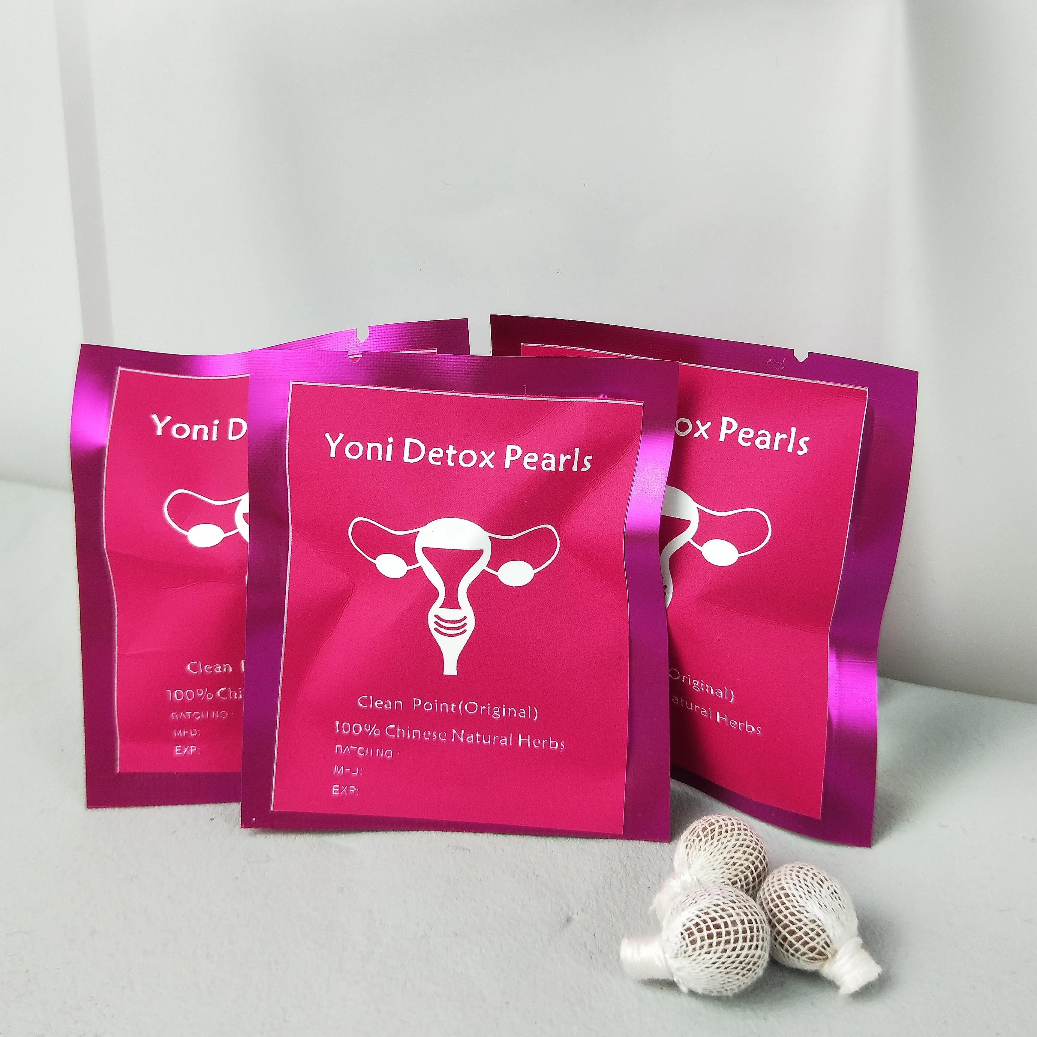 Chinese Natural Herbal Detox Pearls Vaginal Detox Clean Point Beautiful Life Yoni Pearls Detox