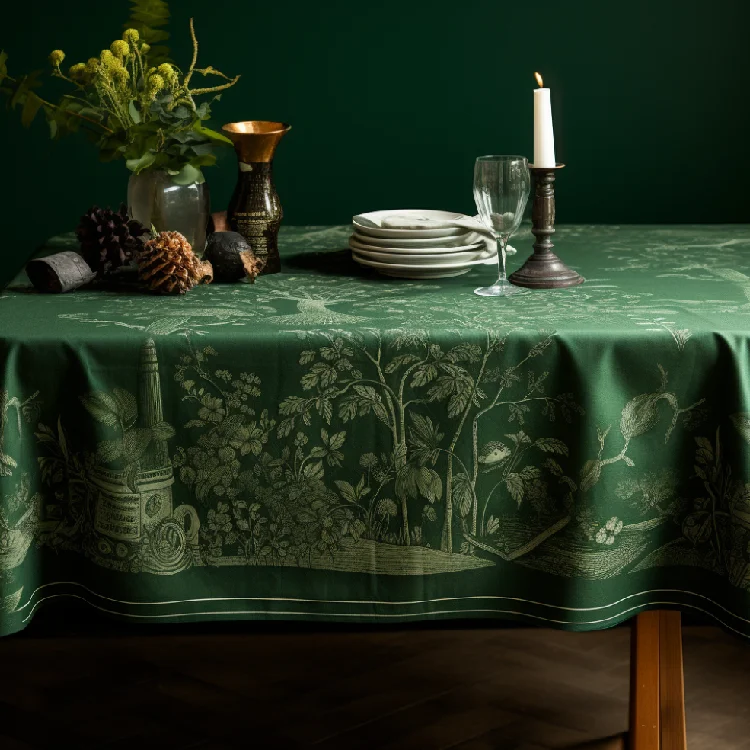 Custom Linen Rectangle table Cloth Printed Tablecloth For Rectangular Table